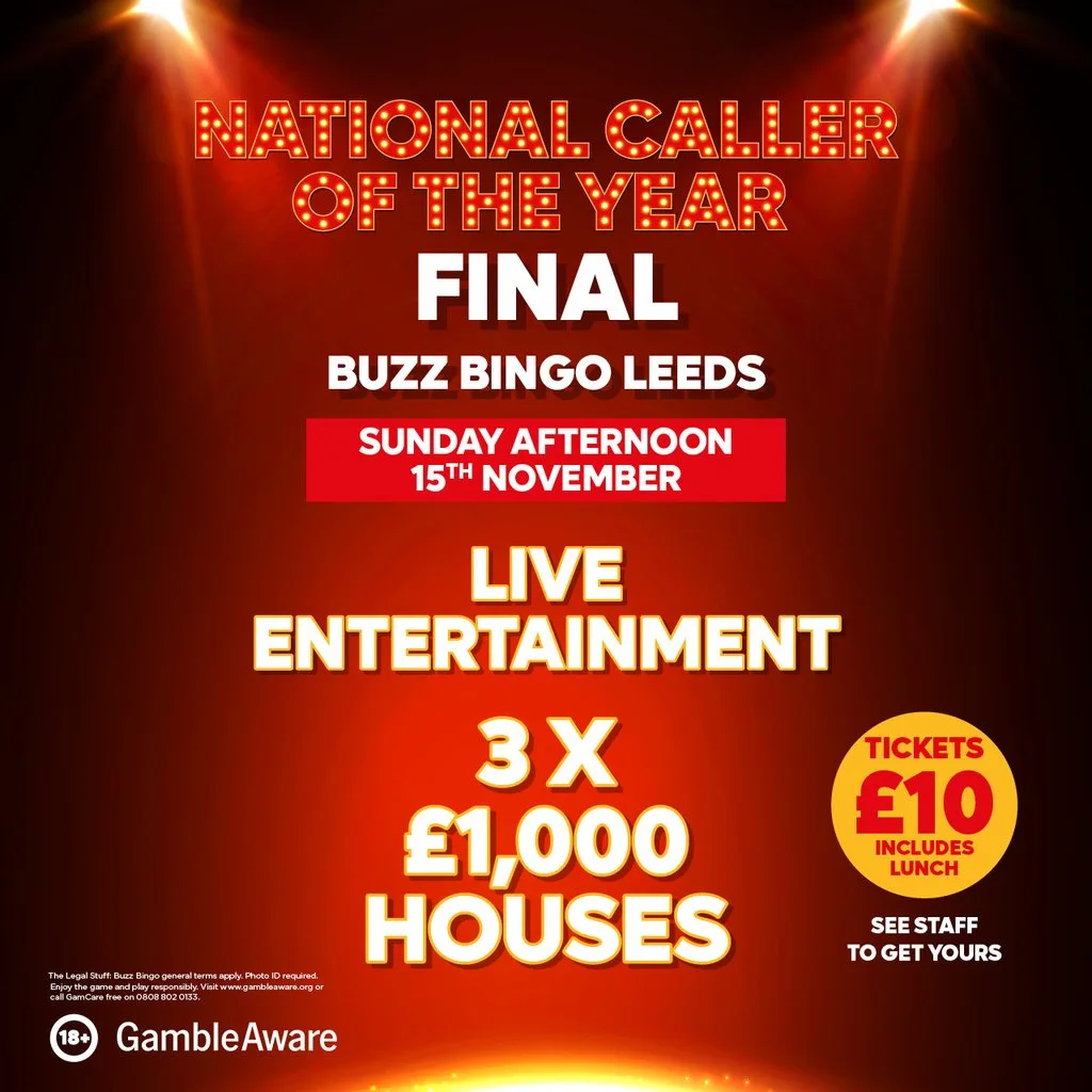 National Bingo game - Caller of the Year 2026 at Buzz Bingo Leeds