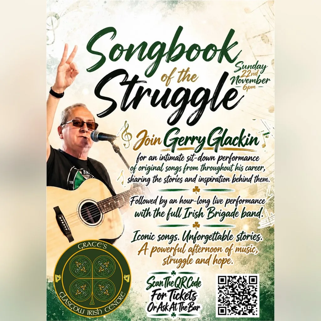 Gerry Glackin - Songbook of the Struggle at Graces Irish Centre