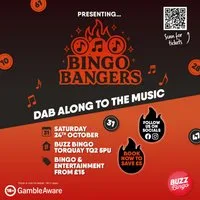 Bingo Bangers - Halloween Party 24/10/26 at Buzz Bingo Torquay