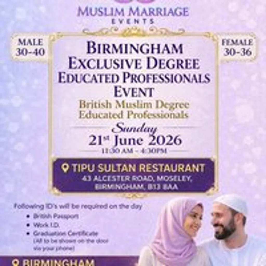 Exclusive Degree Educated Professionals Muslim Marriage Event at Tipu Sultan Majestic Dining