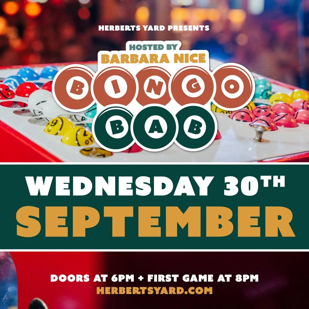 Bingo Bab September- A night with Barbara Nice at Herberts Yard