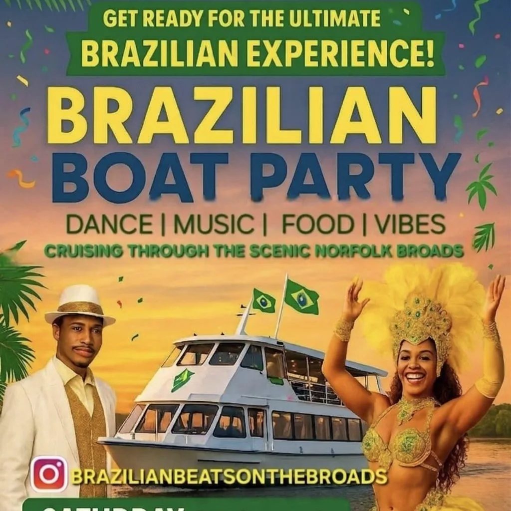 Brazilian Boat Party on the Norfolk Broads at Queen Of The Broads