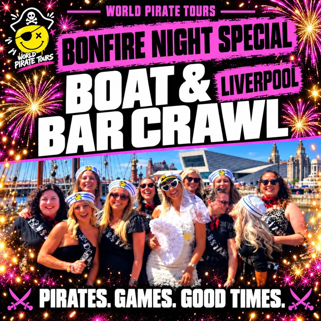 Bonfire Boat & Bar Crawl at Albert Dock Liverpool
