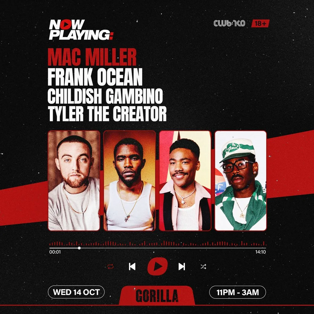 Mac Miller, Childish Gambino, Tyler, The Creator & Frank Ocean