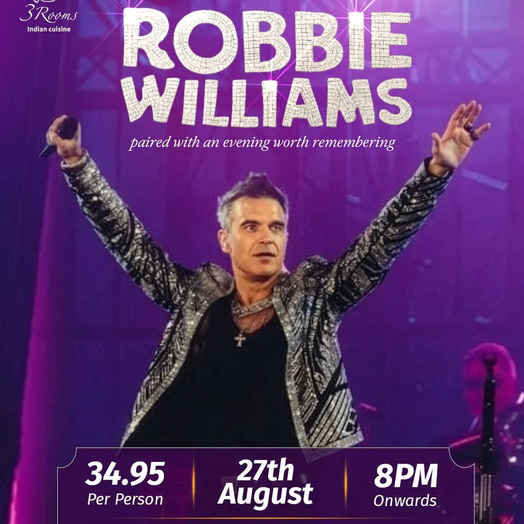 Robi Williams Tribute Night at 3 Rooms Indian Restaurant