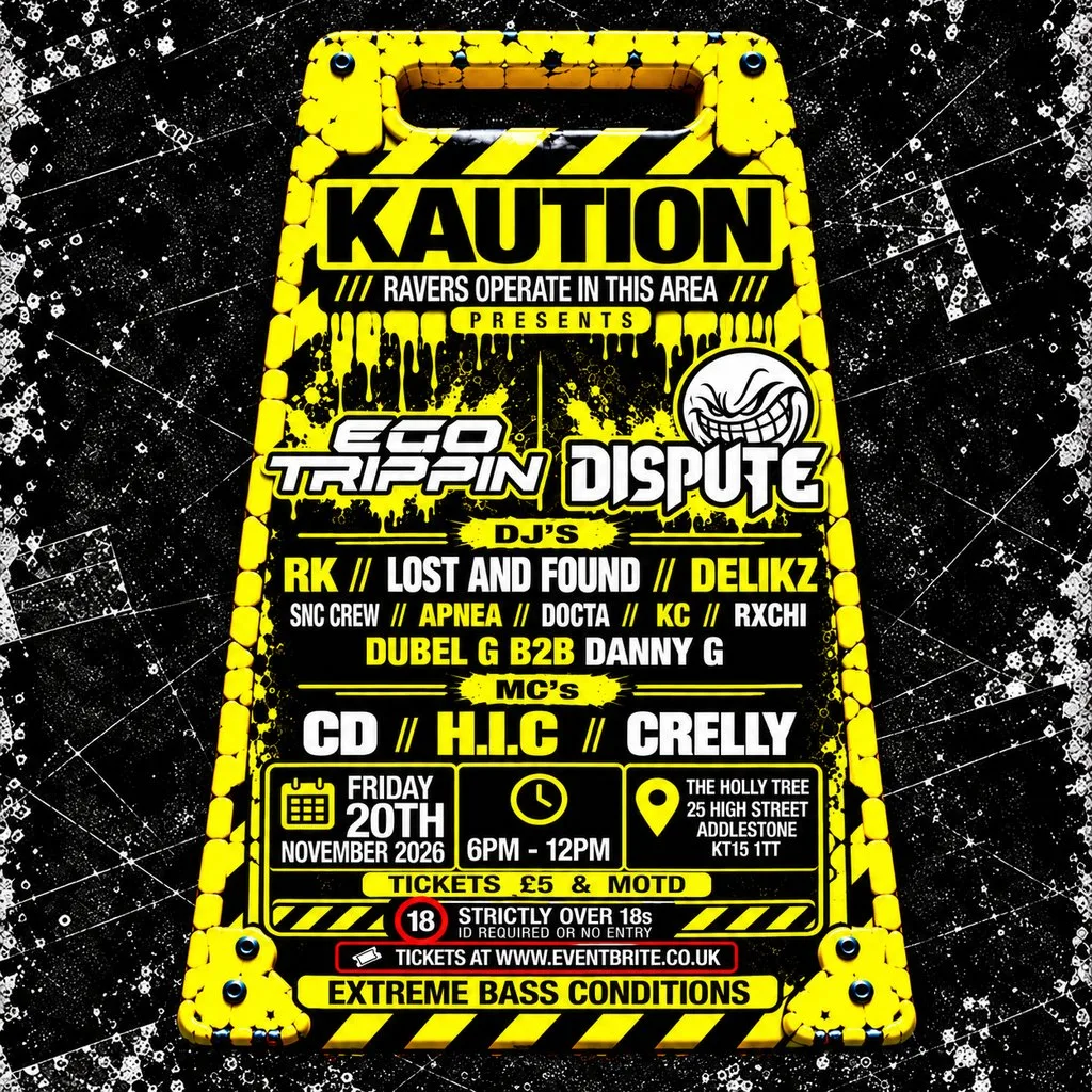 Kaution: Ravers operate in this area. at The Cave At The Holly Tree