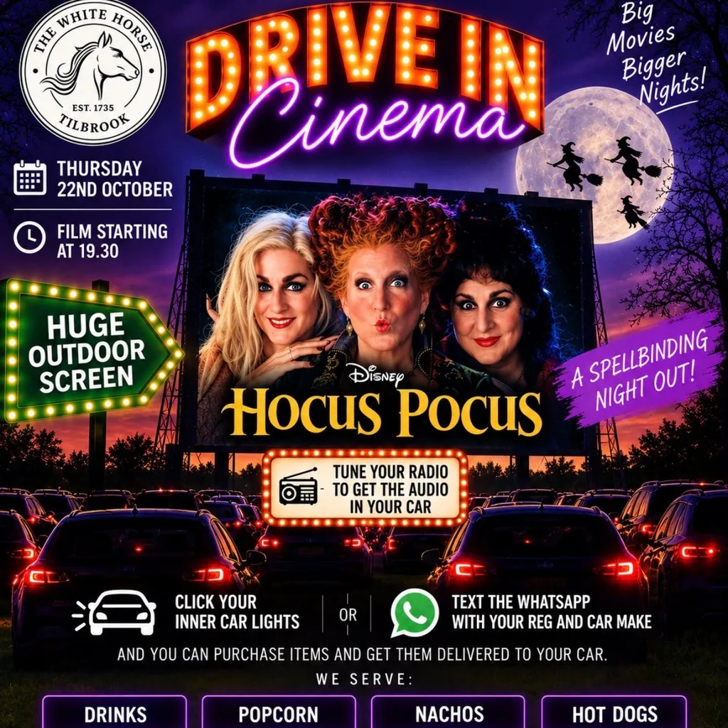 Drive-In Cinema: Hocus Pocus at The White Horse Tilbrook