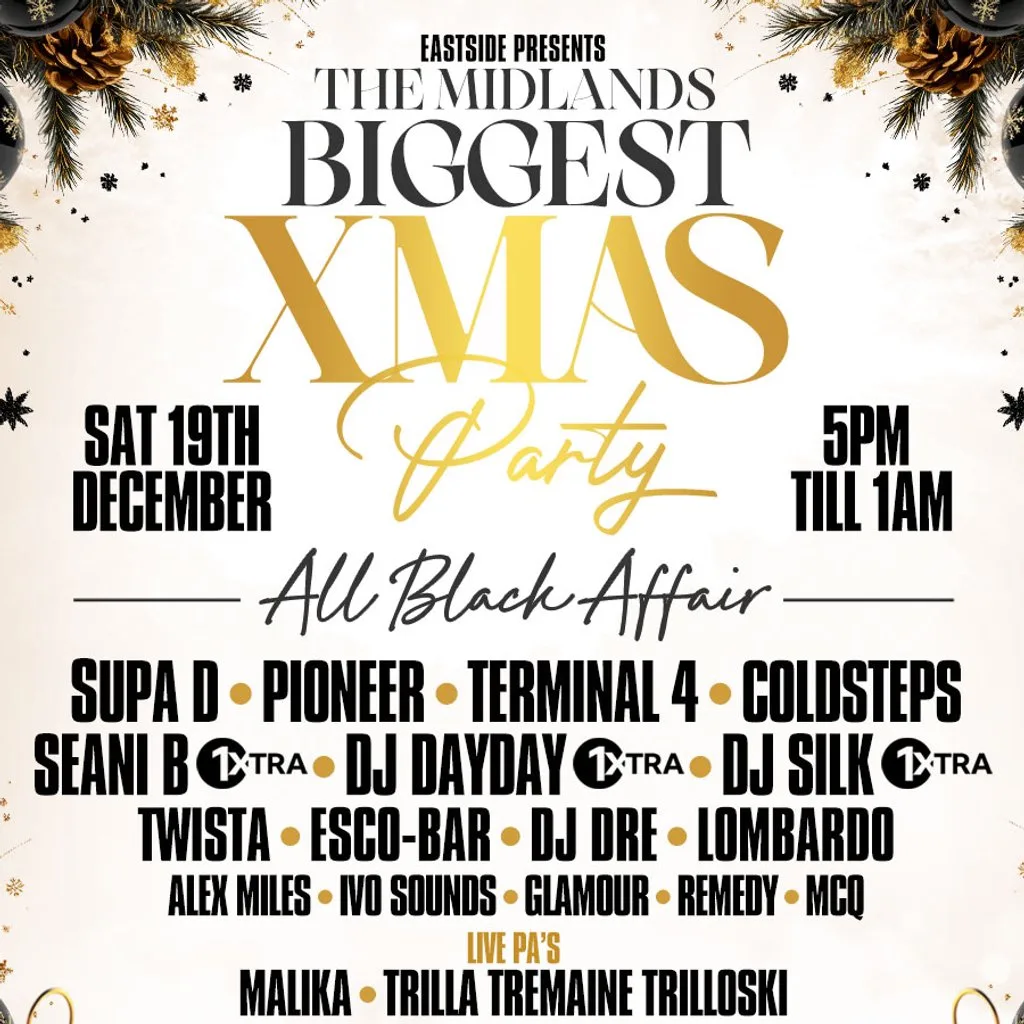 THE MIDLANDS' BIGGEST XMAS PARTY - All Black Affair - 2026