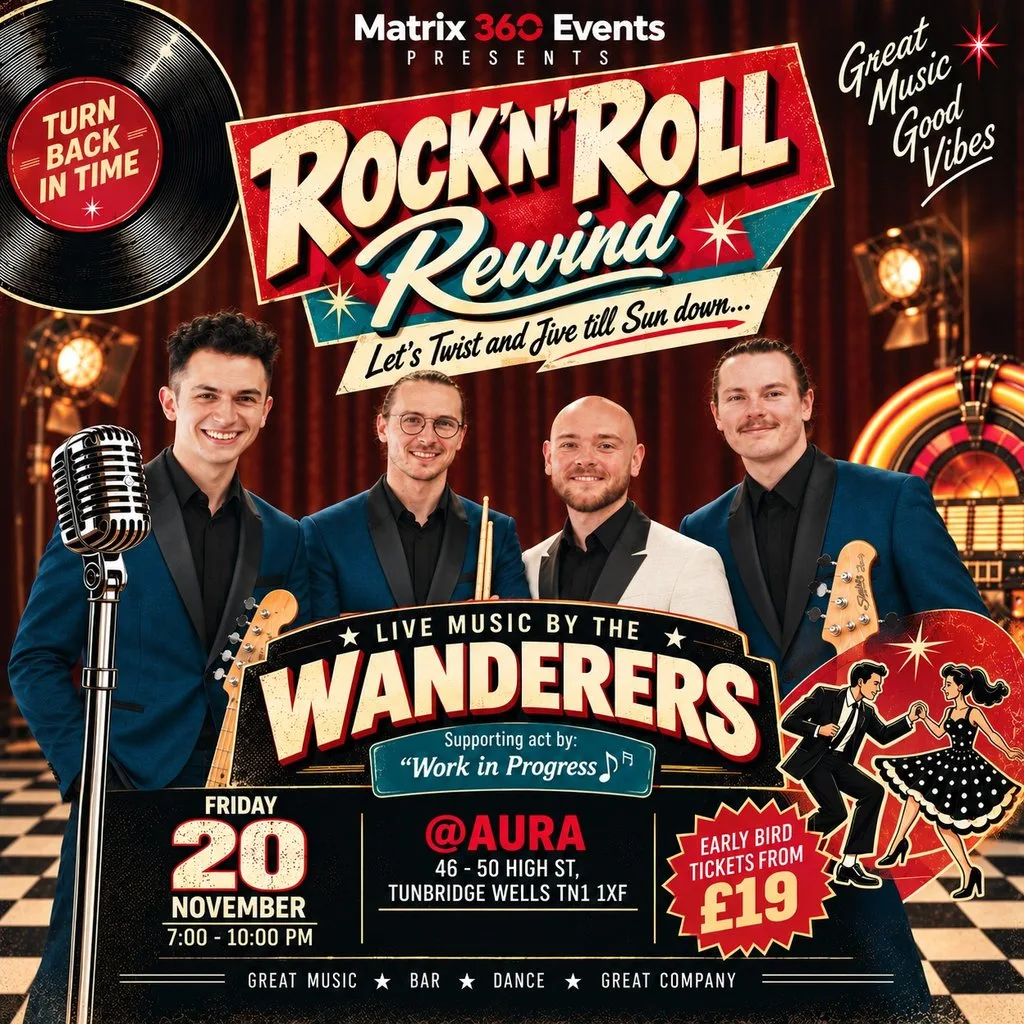 Rock'n'Roll Rewind at Aura, 46 50 High St, Tunbridge Wells