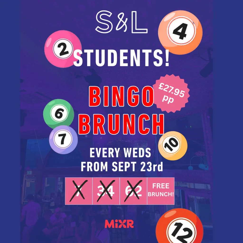 Student Bingo Brunch at Slug And Lettuce Liverpool