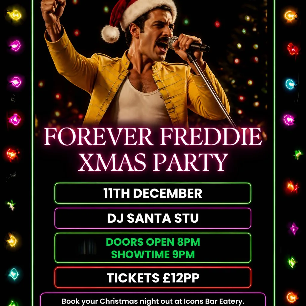 Forever Freddie tribute Christmas party at ICONS
