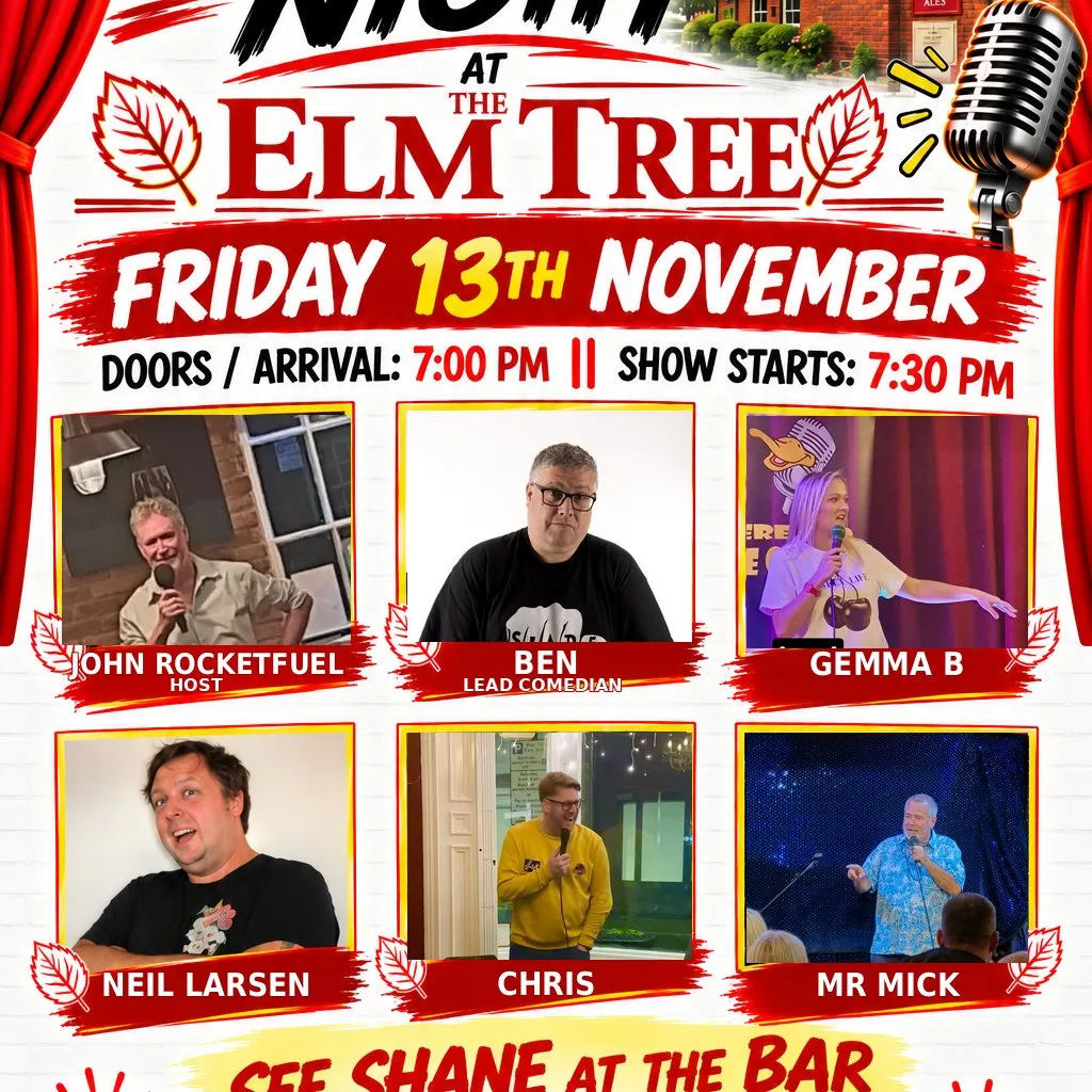 Comedy Night at the Elm Tree Pub in Stockton-on-Tees at The Elm Tree Pub