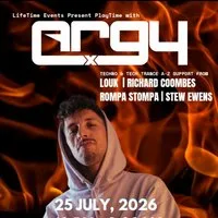 LifeTime Events present PlayTime with ARGY UK at VOXA Plymouth