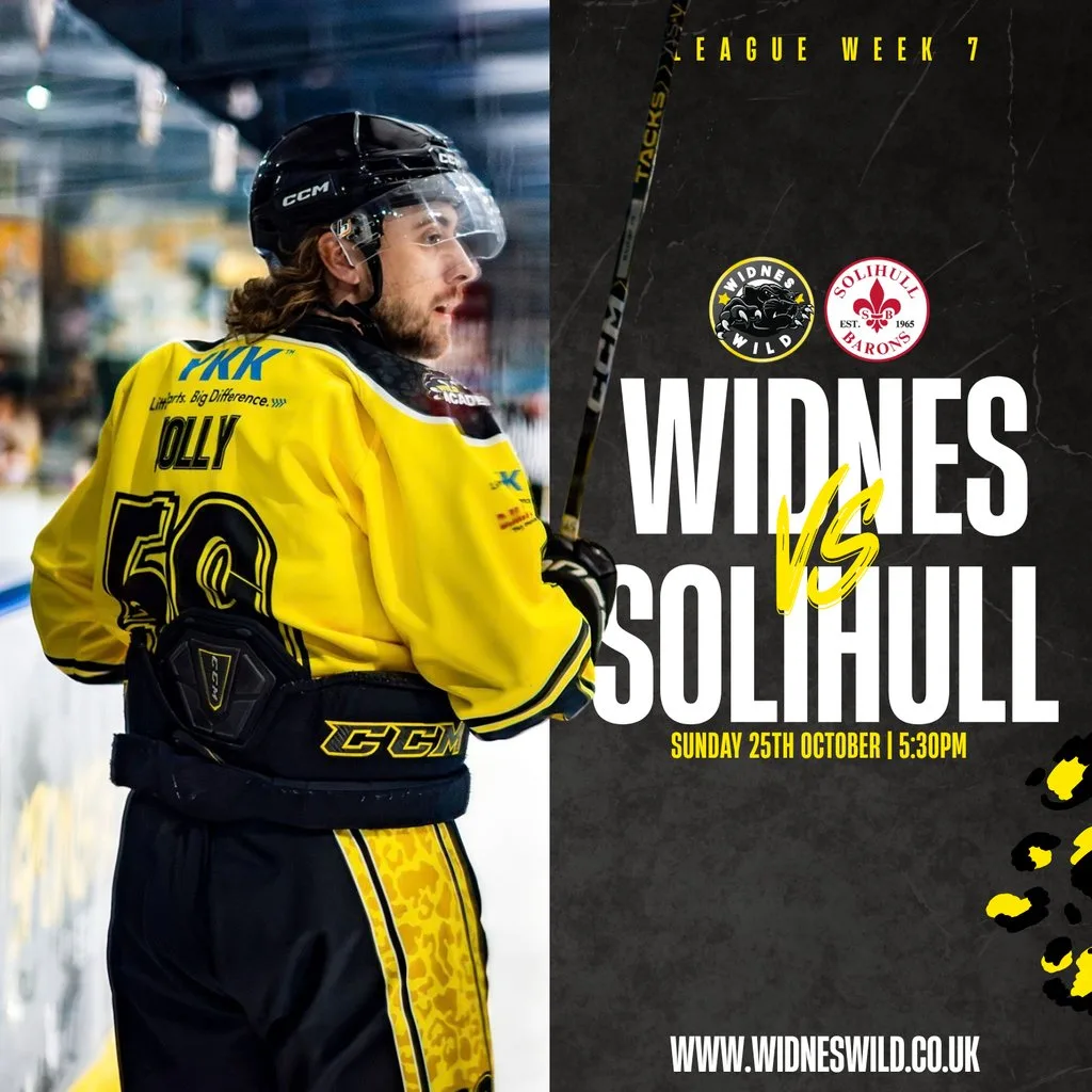 Widnes Wild vs Solihull Barons Ice Hockey - Sun 25th Oct 5:30PM at Planet Ice Widnes