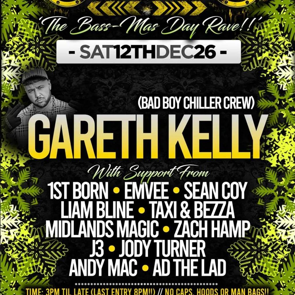 The ultimate BASSmas party! With GK! BBCC