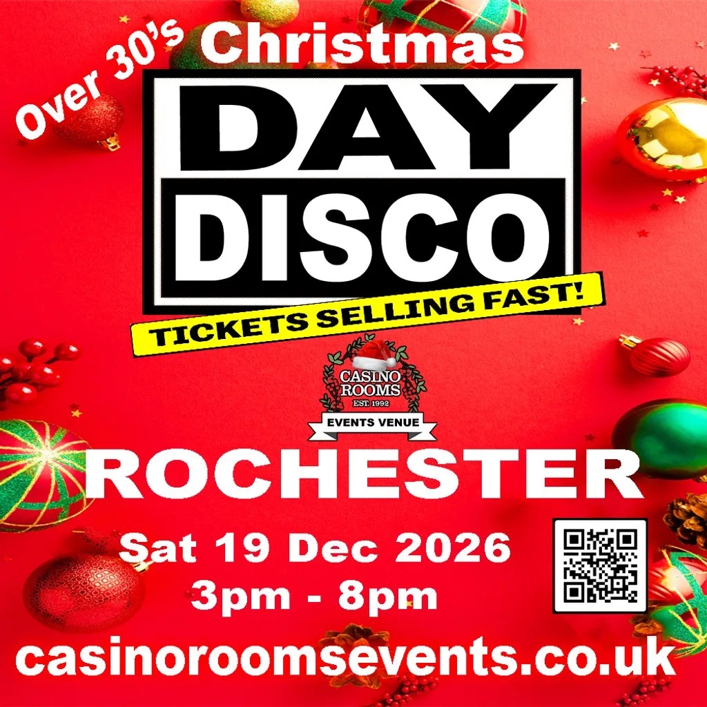 Day Disco (Over 30's) Xmas Special -Saturday 19th December 2026 at Casino Rooms