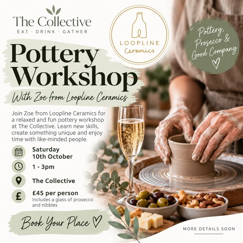 Pottery & Bubbles at The Collective