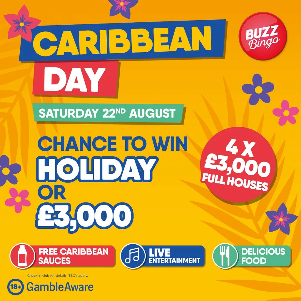 Caribbean Day - Buzz Bingo Cricklewood 22/08 at Buzz Bingo Cricklewood