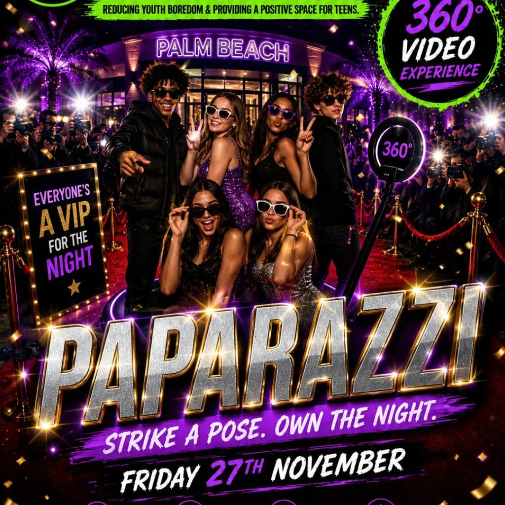 U18s 360 Booth PAPARAZZI Event - Wellingborough at Palm Beach Wellingborough