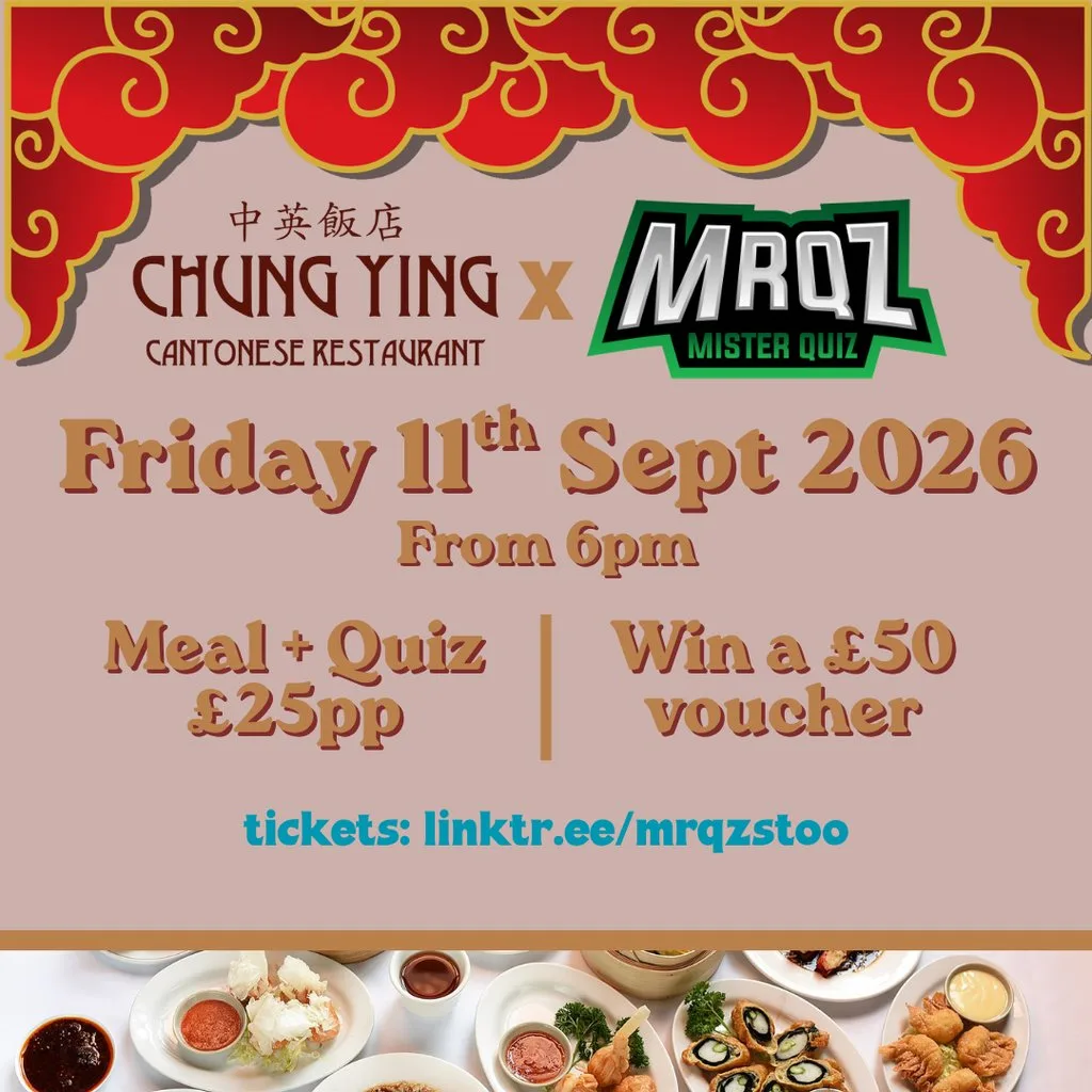 Meal + Quiz Night at Chung Ying Cantonese at Chung Ying Cantonese