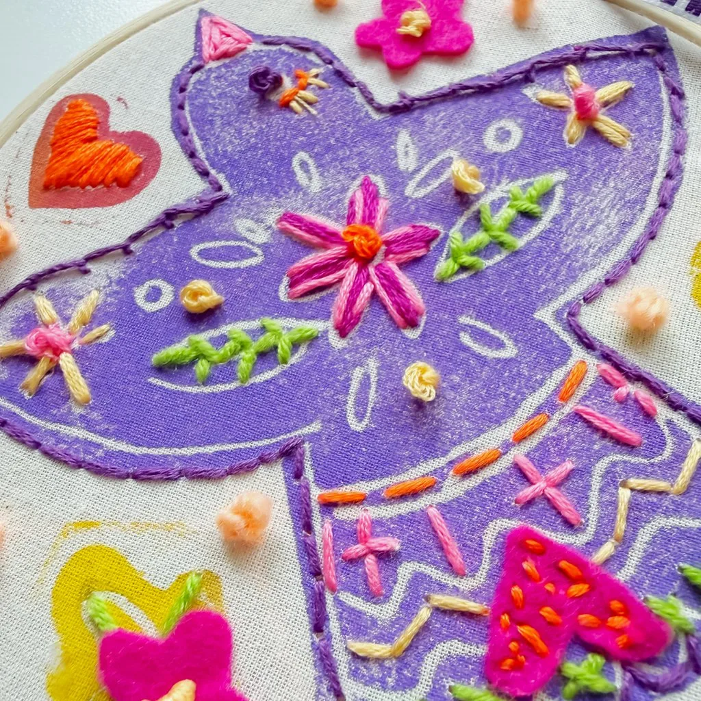 Print & Stitch: Folk Bird Hoop Art Workshop at Cuckoo (Prestwich)