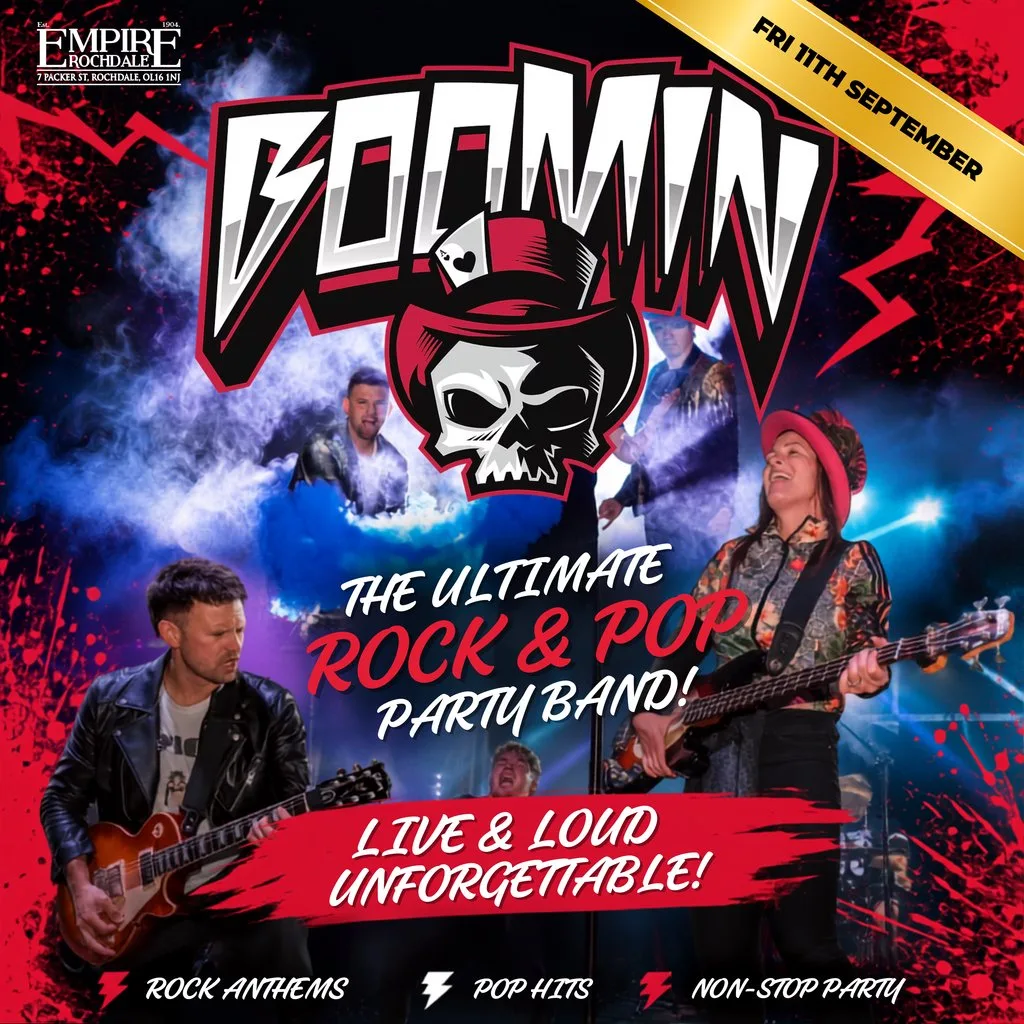 Boomin - the ultimate rock and pop party band - Live at Empire at Empire Rochdale