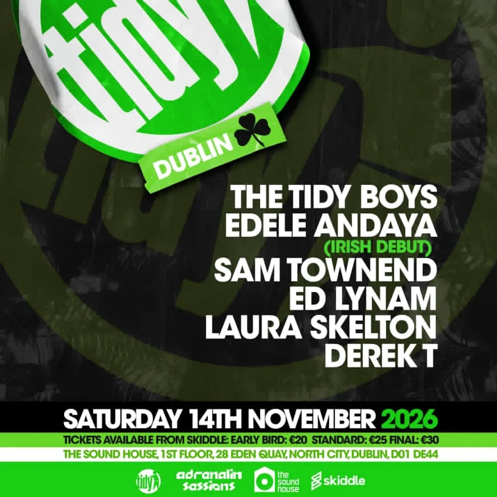 Tidy Dublin in association with Adrenalin Sessions