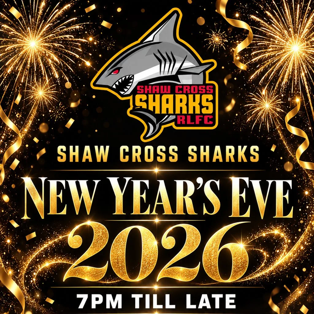 Shaw Cross Sharks New Year's Eve 2026