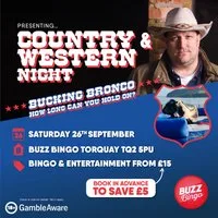 Country & Western Night 26/09/26 at Buzz Bingo Torquay