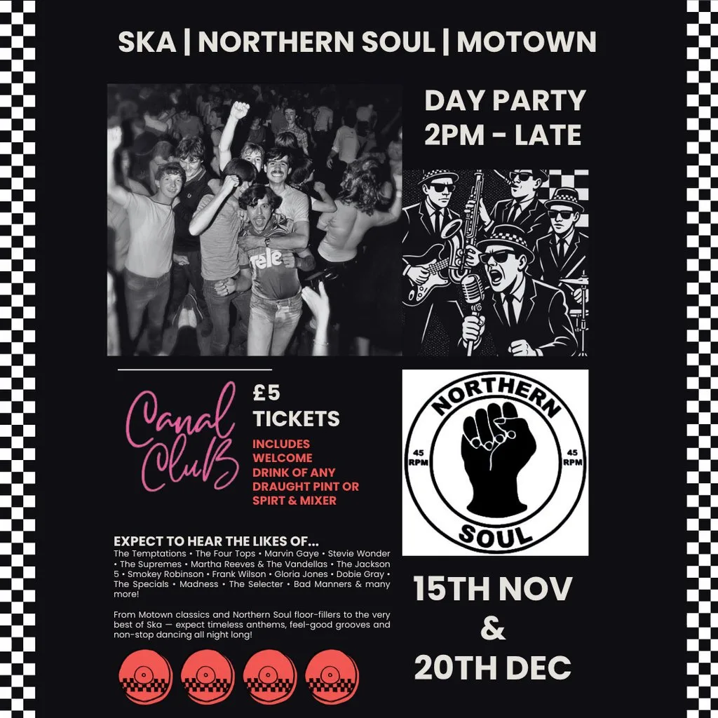 Northern Soul, Motown & Ska Day Party | Canal Club Leeds at Canal Club