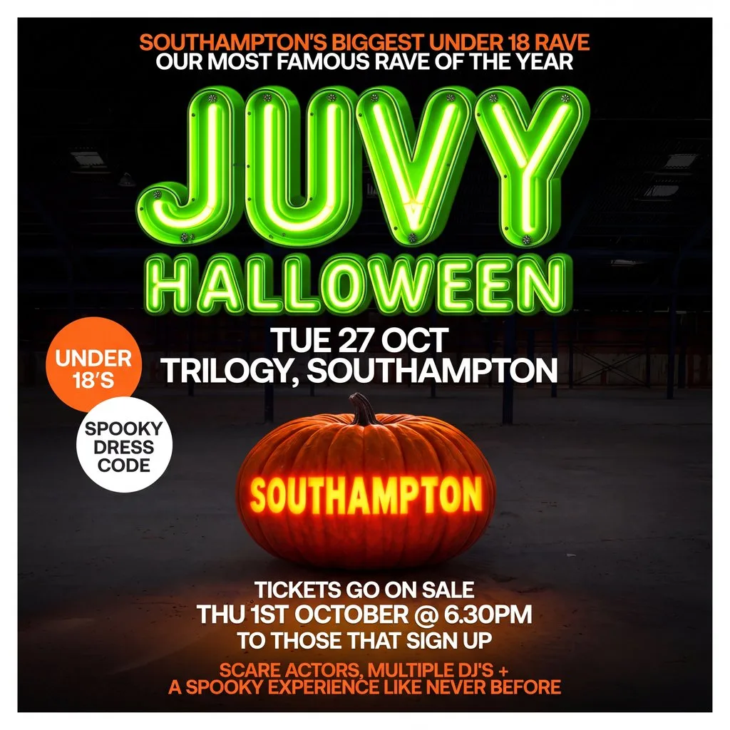 JUVY Under 18s - Halloween Tour - Tues 27 October - SOUTHAMPTON at Trilogy Southampton