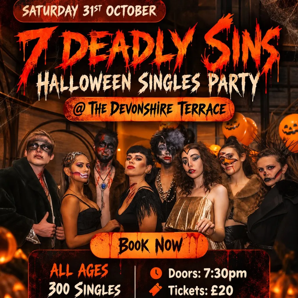 Seven Deadly Sins: Halloween Singles Party London | 250+ Singles at Devonshire Terrace