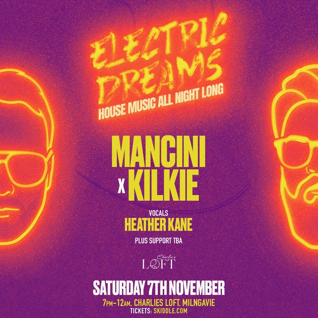 Electric Dreams - Nov 7th - CHARLIES LOFT, Milngavie at Charlies Loft