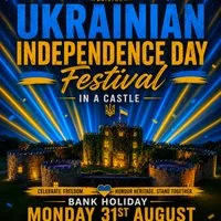 Ukraine independence day festival in a castle