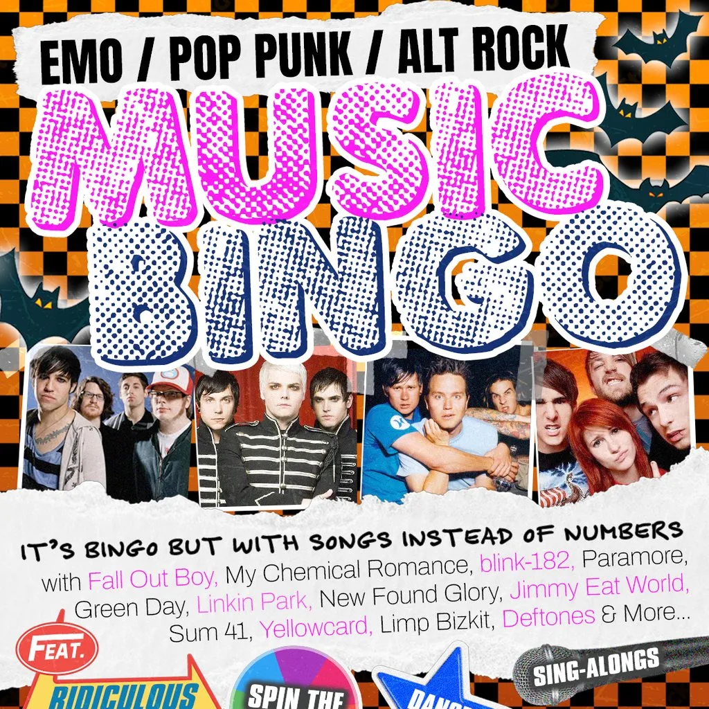 Pop Punk & Emo Music Bingo at PLAY