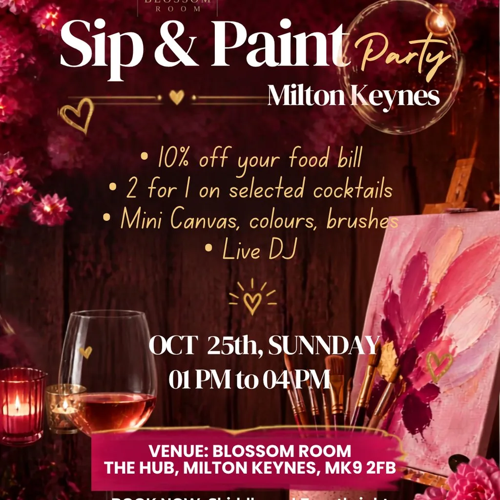 SIP & PAINT- Party Milton Keynes at Blossom Room