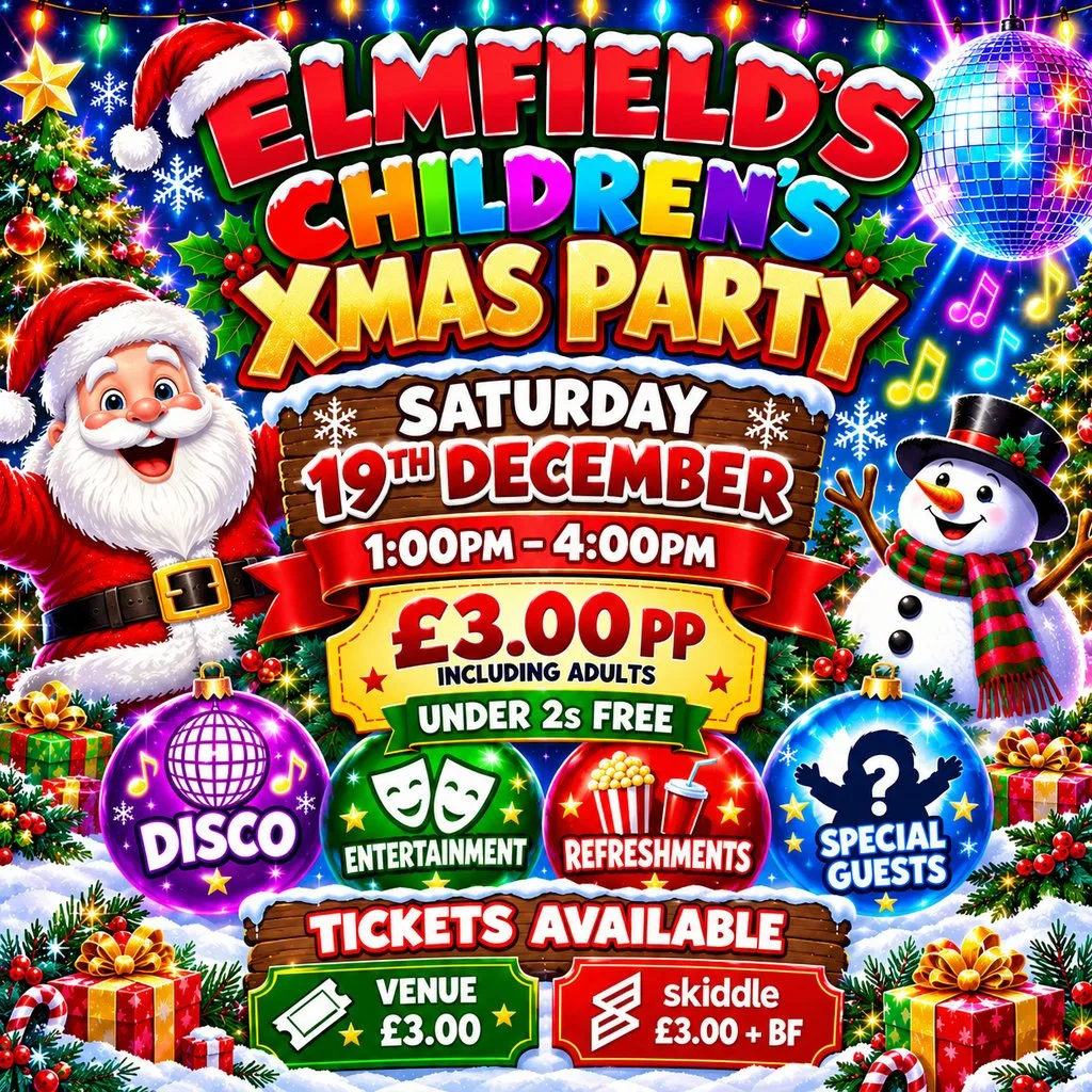 Elmfield's children's Xmas party at ELMFIELD SOCIAL CLUB