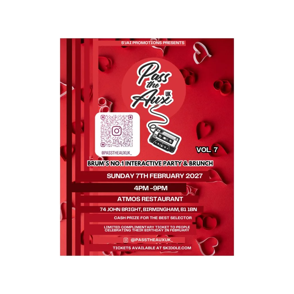Pass the Aux UK Vol:7 Valentines Addition at Atmos Resturant