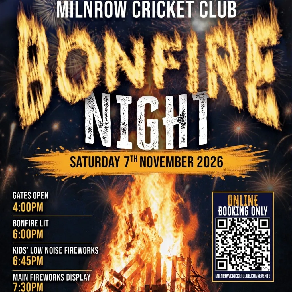 Milnrow Cricket Club Bonfire and Fire Work Display at Milnrow Cricket Club