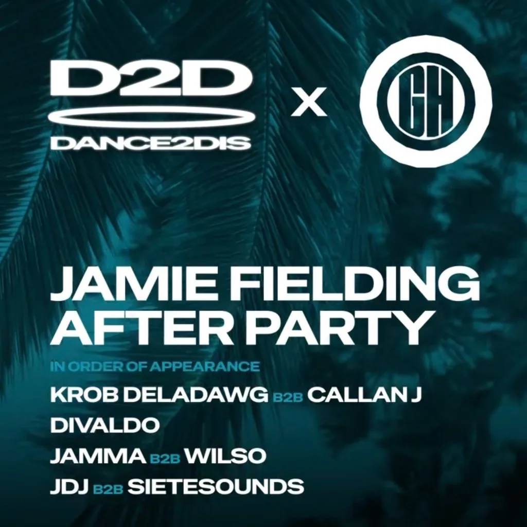Dance2Dis x Groove Hut Jamie Fielding After Party