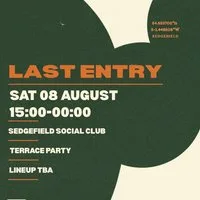 Last Entry at Sedgefield Social Club