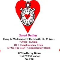 Speed Dating. 18 - 25 years. Wednesdays at Creativity In Our Hands: Suzanne Asphall