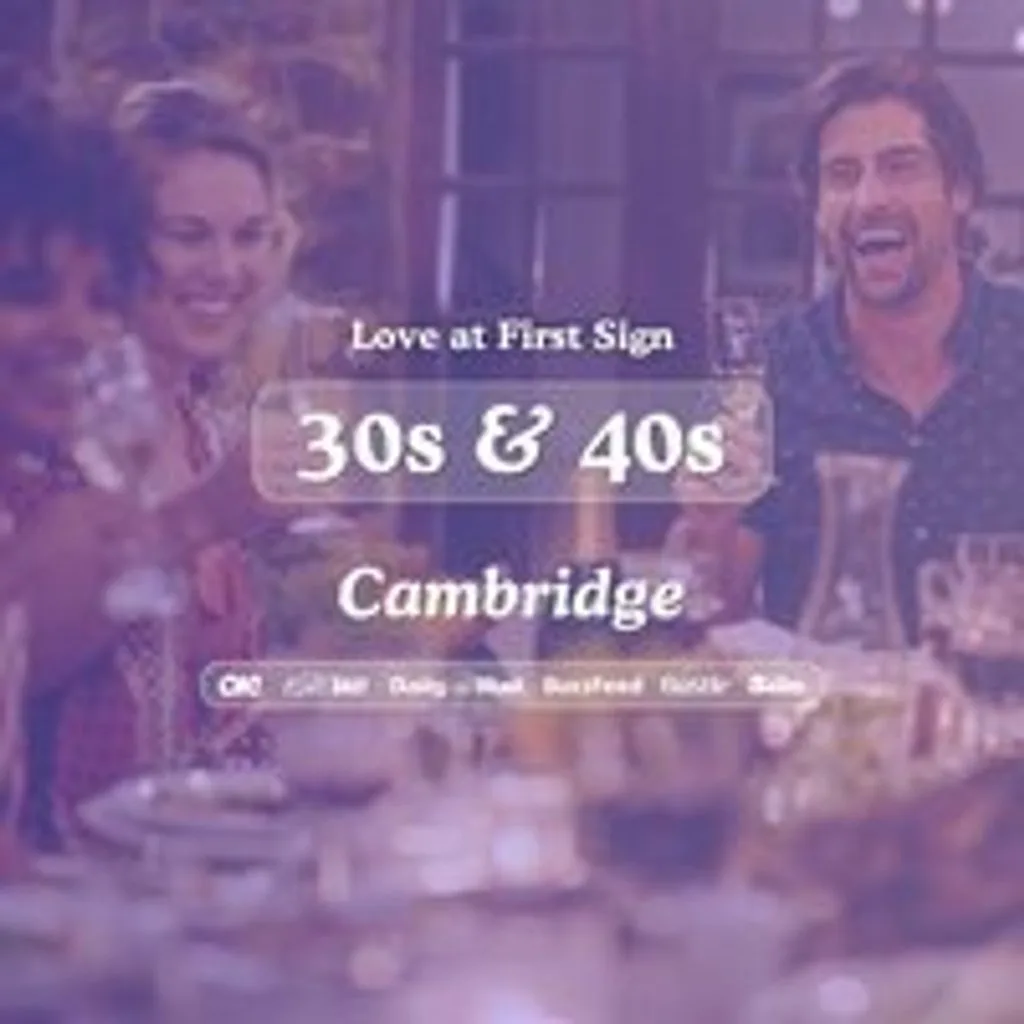 30s & 40s Singles Night at Tivoli Cambridge| Love at First Sign at The Tivoli Cambridge