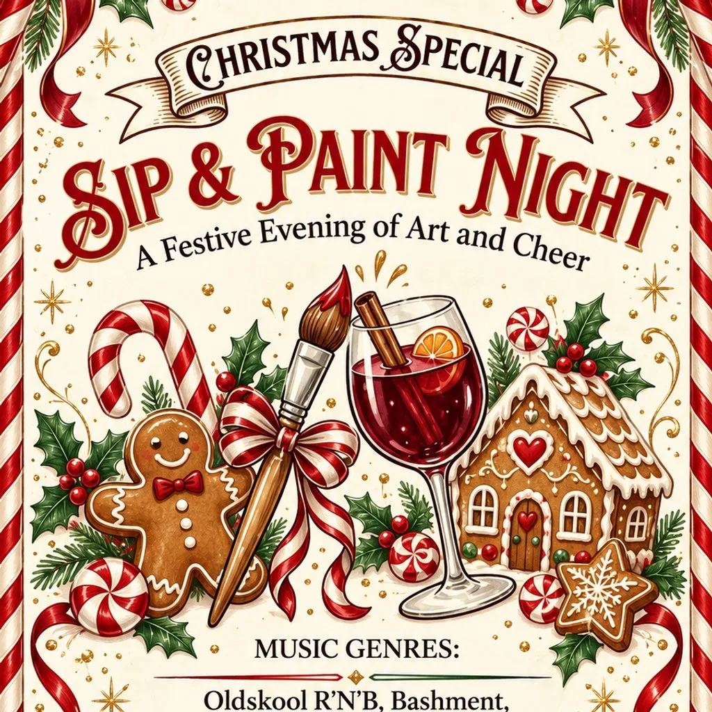 Mr Bigz Christmas Paint & Sip at Old Stoke Library