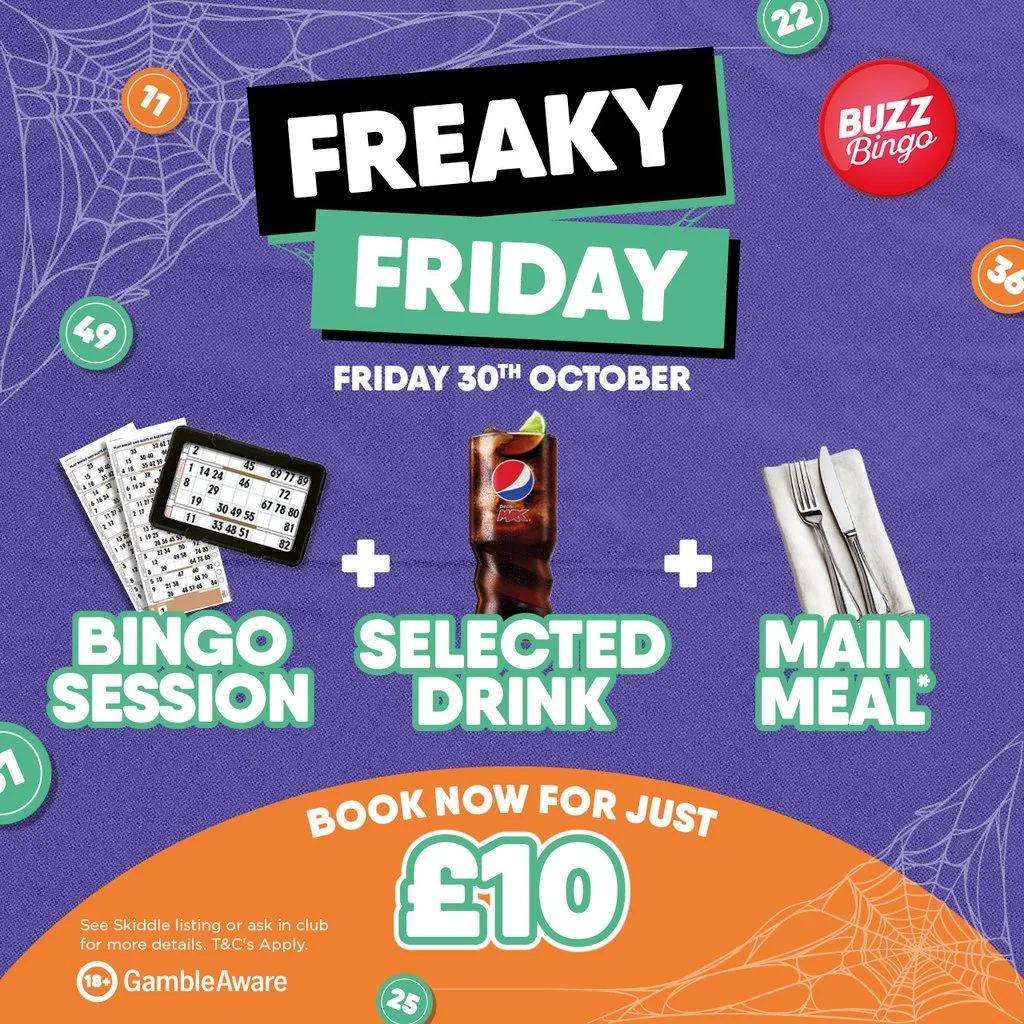 Freaky Friday Bingo 30/10 - Buzz Bingo Falkirk at Buzz Bingo Falkirk