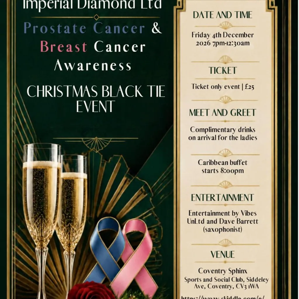 Prostate cancer & Breast cancer awareness at Coventry Sphinx, Siddeley Avenue, Coventry