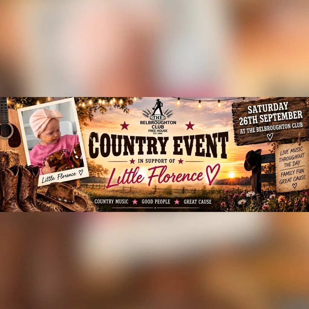 Charity Country Event for Florence at Isaacs Bar, Belbroughton Club
