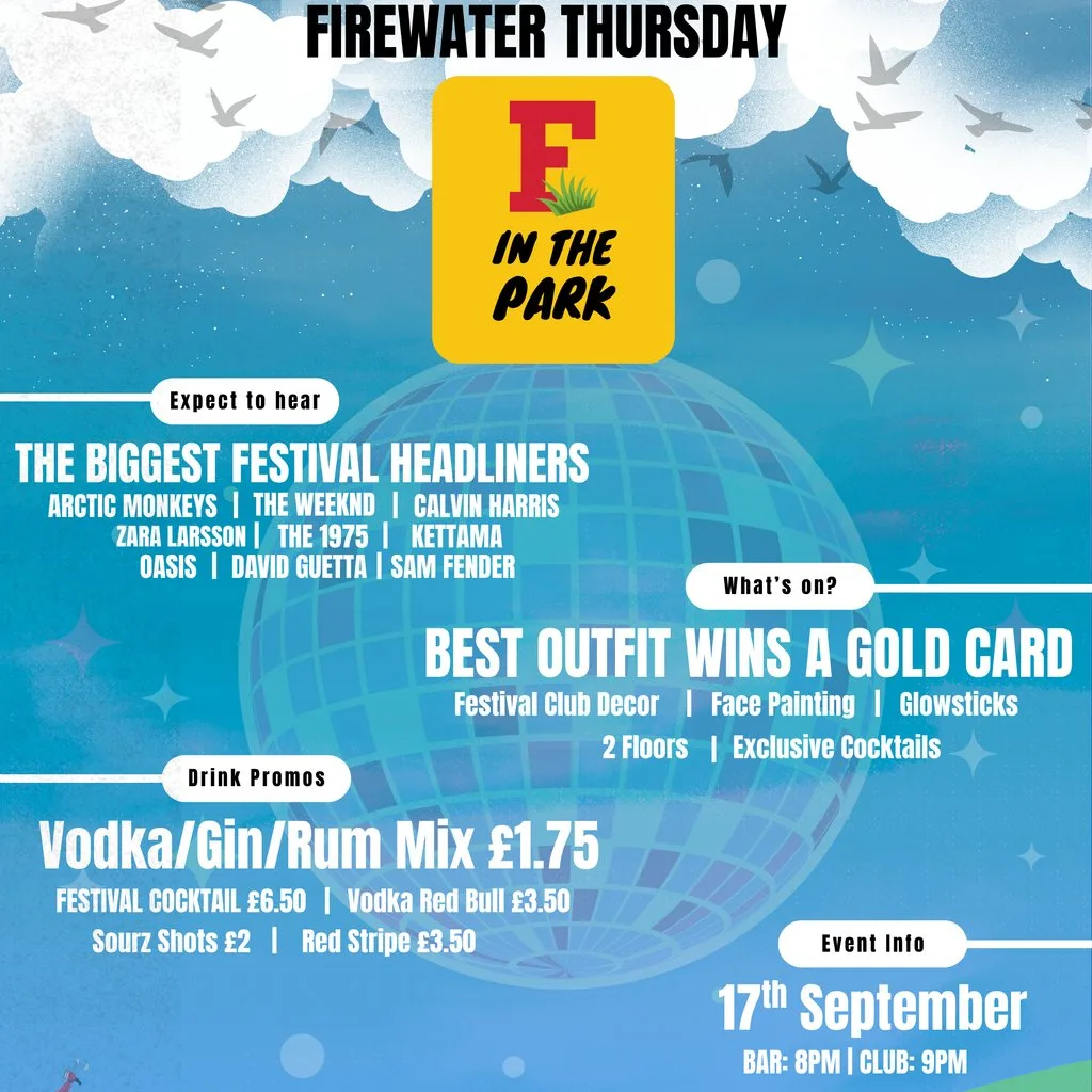 Freshers 2026 - F In The Park at Firewater Dundee