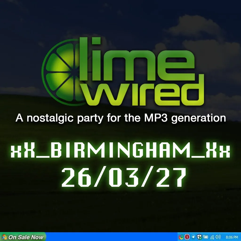 LIMEWIRED: A 2000s Nostalgia Party - Birmingham 2027