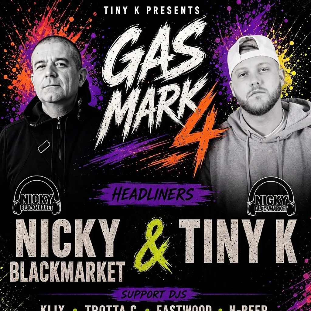 Nicky Blackmarket & Tiny k - Ashford - [GAS MARK 4] at The Music Shop